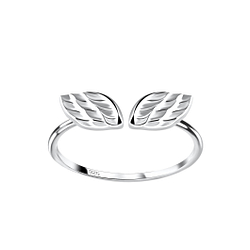 Silver Opened Wing Ring - 18545