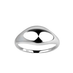 Silver Curved Ring - 19238 Silver Curved Ring - 19238