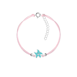 Silver Starfish Cord Bracelet - 19128