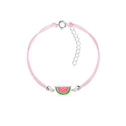 Silver Watermelon Cord Bracelet - 19180