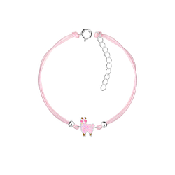 Silver Llama Cord Bracelet - 19173