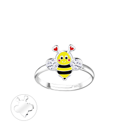 Silver Bee Adjustable Ring - 18828