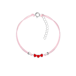 Silver Heart Cord Bracelet - 19183 Silver Heart Cord Bracelet - 19183