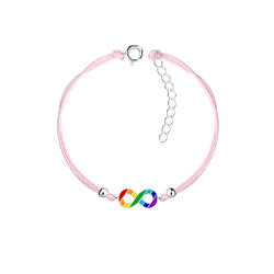 Silver Infinity Cord Bracelet - 19124