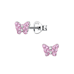 Silver Butterfly Stud Earrings - 19142 Silver Butterfly Stud Earrings - 19142