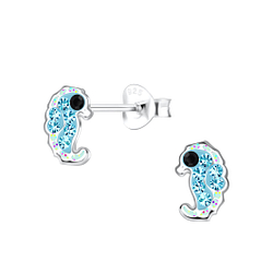 Silver Seahorse Stud Earrings - 19270