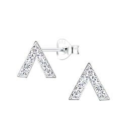Silver V Shaped Stud Earrings - Wholesale - 18690 Silver V Shaped Stud Earrings - Wholesale - 18690