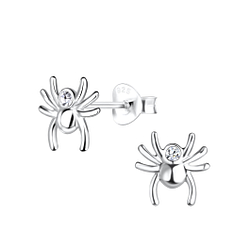 Silver Spider Stud Earrings - 18319 Silver Spider Stud Earrings - 18319