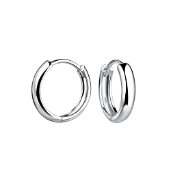 13mm Silver Huggie Earrings - 19139