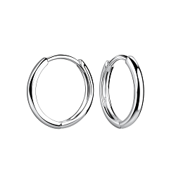15mm Silver Huggie Earrings - 19185