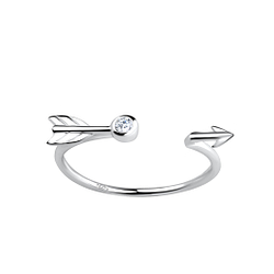 Silver Opened Arrow Ring - 18351