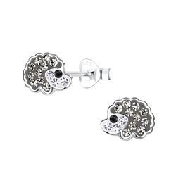 Silver Hedgehog Stud Earrings - 19369