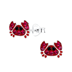 Silver Crab Stud Earrings - 19392
