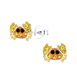 Silver Crab Stud Earrings - 19391