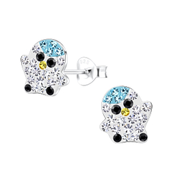 Silver Penguin Stud Earrings - 19485