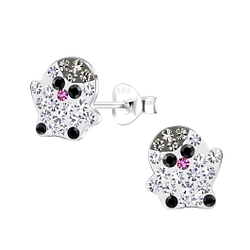 Silver Penguin Stud Earrings - 19486