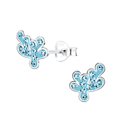 Silver Coral Stud Earrings - 19335 Silver Coral Stud Earrings - 19335