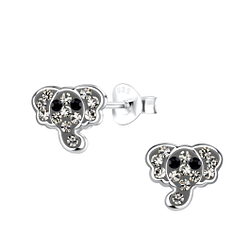 Silver Elephant Stud Earrings - 19434