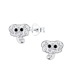Silver Elephant Stud Earrings - 19433