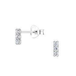 Silver Bar Stud Earrings - 19405 Silver Bar Stud Earrings - 19405
