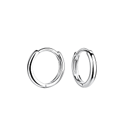 11mm Silver Huggie Earrings - 19406