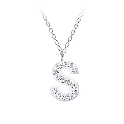 Silver Letter S Necklace - 19560 Silver Letter S Necklace - 19560