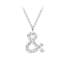 Silver Letter & Necklace - 19549