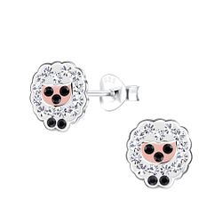 Silver Sheep Stud Earrings - 19514