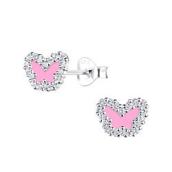 Silver Butterfly Stud Earrings - 19502 Silver Butterfly Stud Earrings - 19502