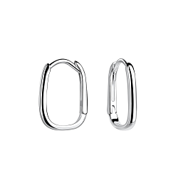 14mm Silver Huggie Earrings - 19600