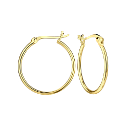 20mm Silver French Lock Hoops - 19670 20mm Silver French Lock Hoops - 19670