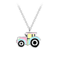 Silver Tractor Necklace - 19709 Silver Tractor Necklace - 19709