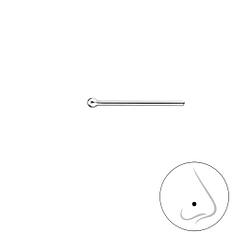 1mm Silver Ball Nose Stud - 1587