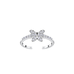 Silver Butterfly Toe Ring - 19775 Silver Butterfly Toe Ring - 19775