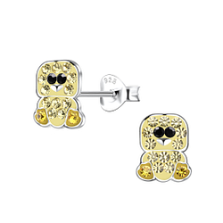 Silver Duck Stud Earrings - 19935