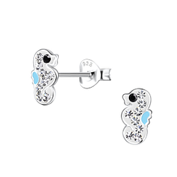 Silver Seahorse Stud Earrings - 19802 Silver Seahorse Stud Earrings - 19802