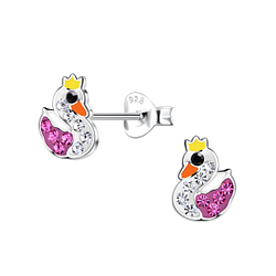 Silver Swan Stud Earrings - 19907 Silver Swan Stud Earrings - 19907