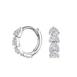 12mm Silver Arrow Huggie Earrings - 19534