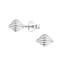 Silver UFO Stud Earrings - Wholesale - 16522 Silver UFO Stud Earrings - Wholesale - 16522