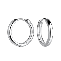 16mm Silver Huggie Earrings - 19952