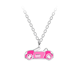 Silver Car Necklace - 19928