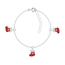Silver Christmas Stocking Bracelet - 20212