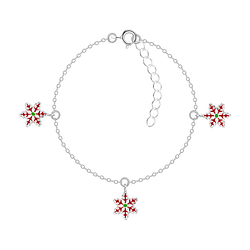 Silver Snowflake Bracelet - 20236