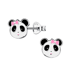 Silver Panda Stud Earrings - 20111 Silver Panda Stud Earrings - 20111