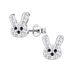 Silver Rabbit Stud Earrings - 20139