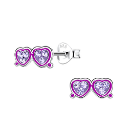 Silver Sunglasses Stud Earrings - 20174 Silver Sunglasses Stud Earrings - 20174