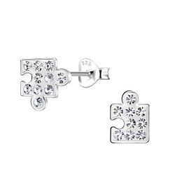 Silver Puzzle Stud Earrings - Wholesale - 20171
