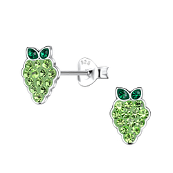 Silver Grape Stud Earrings - 20102
