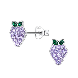 Silver Grape Stud Earrings - 20101 Silver Grape Stud Earrings - 20101