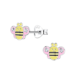 Silver Bee Stud Earrings - 20275